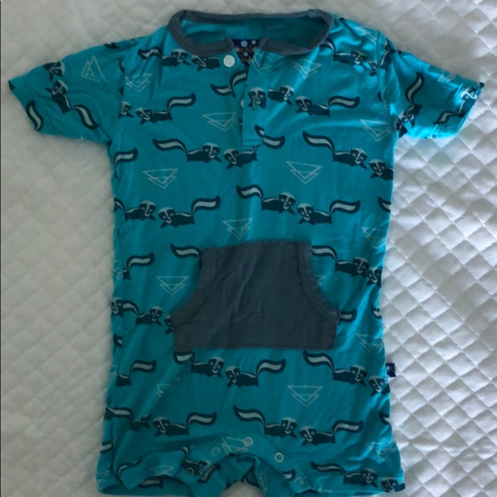 KicKee Pants baby boy short romper